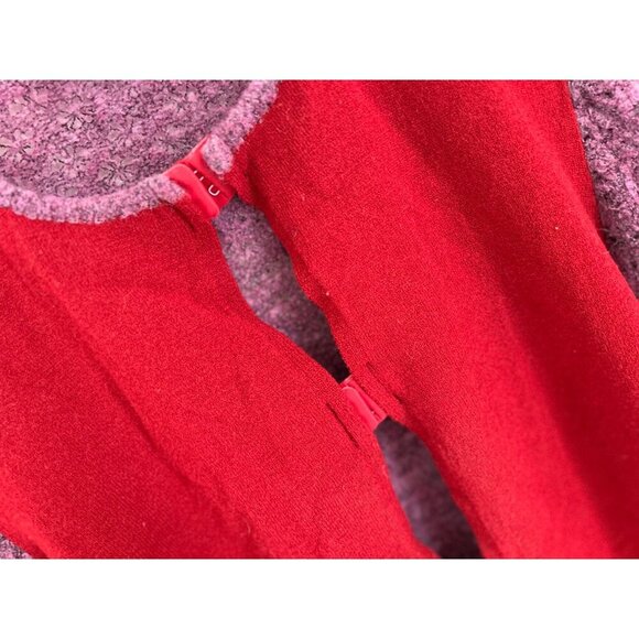 Vintage Red & Purple Knit Cardigan Fairy Lace Whimsical Bohemian Sheer - Picture 7 of 16